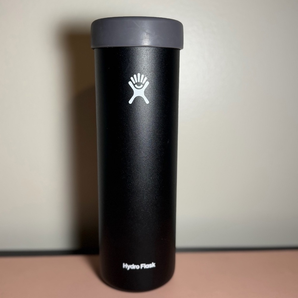 Hydro Flask Black Tandem Cooler Cup with Gray Lid